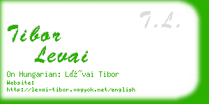 tibor levai business card